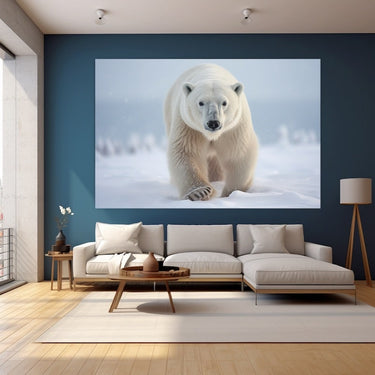 Realistic Polar Bear Painting